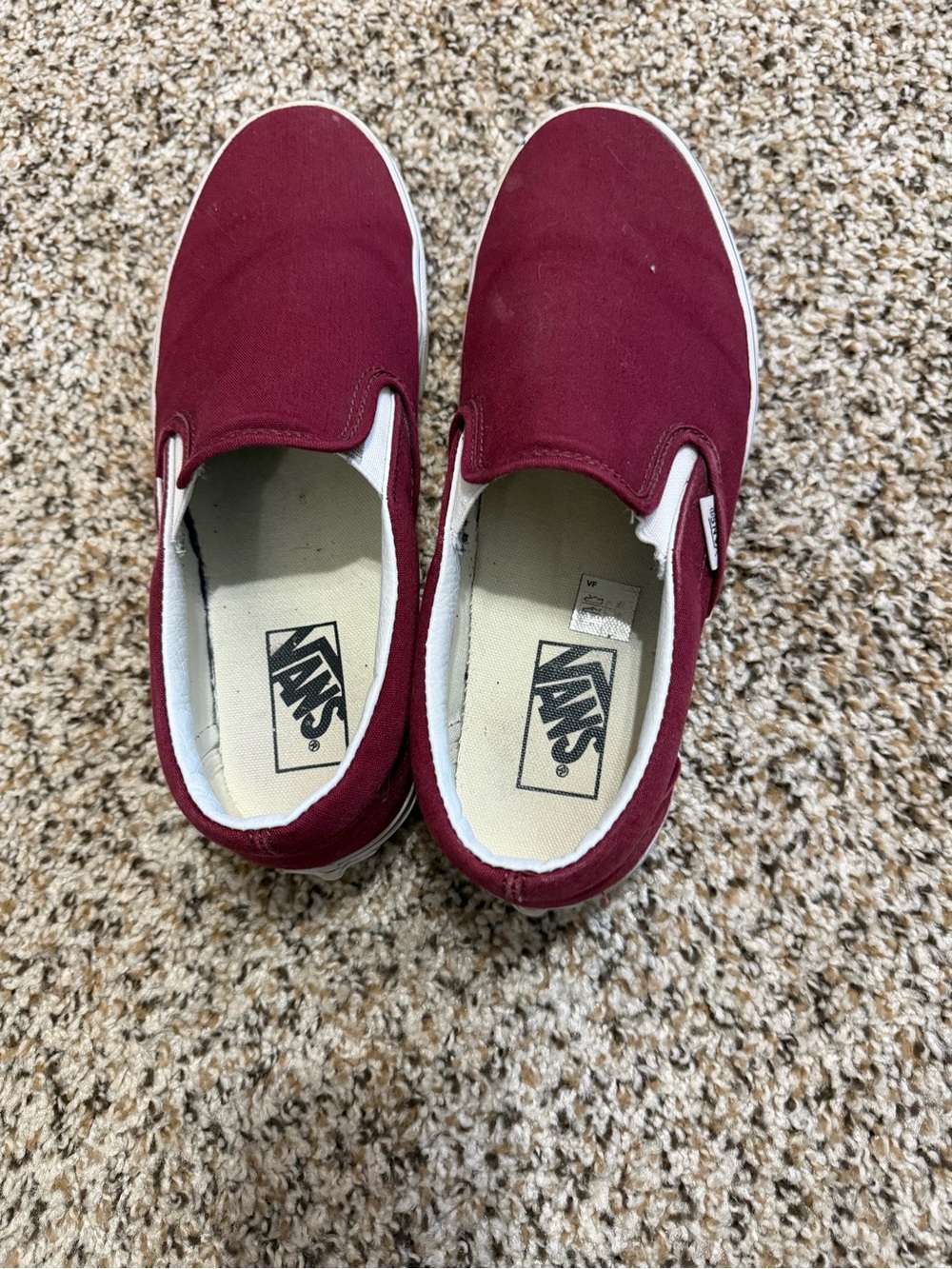 Vans Slip-On Sneakers - Burgundy Canvas